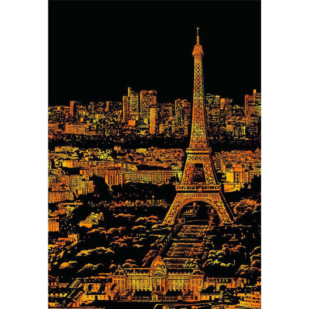 Creative DIY Scratch Bright City Night View Drawing - Paris