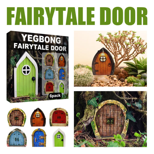 6pc Garden/Outdoor Fairy Door Decor
