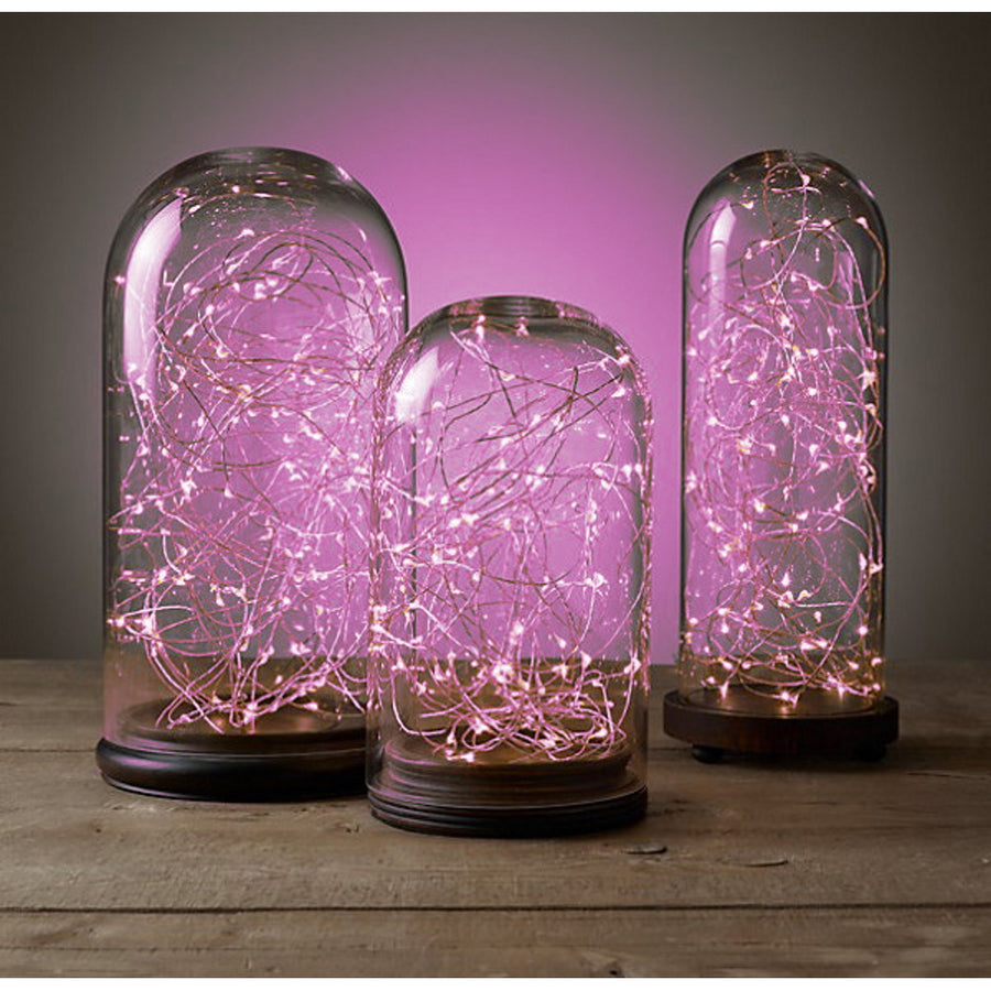 2 x 20 LED Copper Wire Seed Light - Pink