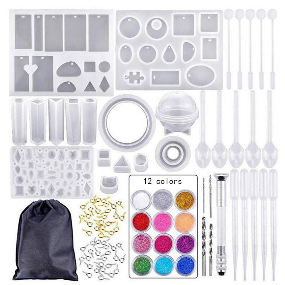 148pc Epoxy Resin Jewelry Making Kit with 50g UV Resin