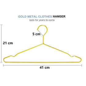 10pk Heavy Duty Aluminum Alloy Coat Hangers - Gold