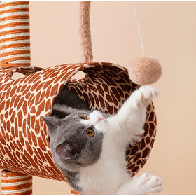 Cat Tunnel Play Tree House - Giraffe