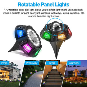 22 LED Solar Garden Lawn Path Ground Lights - 4pk