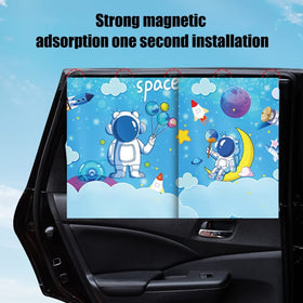 Magnetic Car Rear Side Windows Shade Curtain - Space