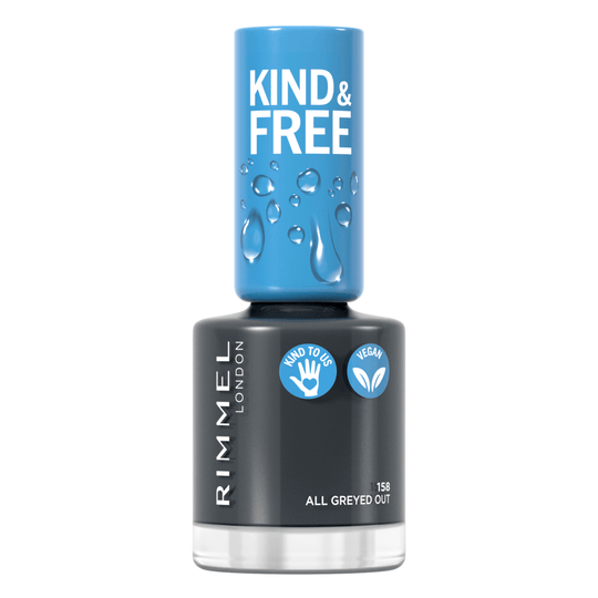 Rimmel London KIND & FREE Plant-Based Nail Polish - 158 All Greyed Out