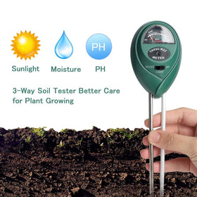 3in1 Soil pH Tester Moisture Light Meter