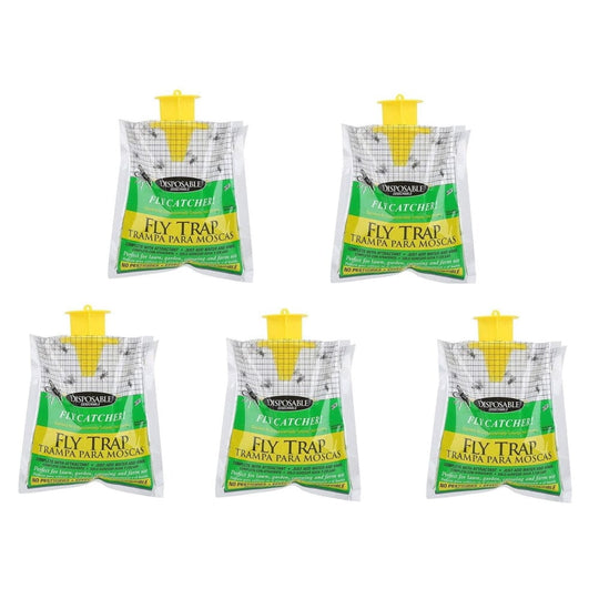 5pk Hanging Fly Trap Disposable Fly Catcher Bag