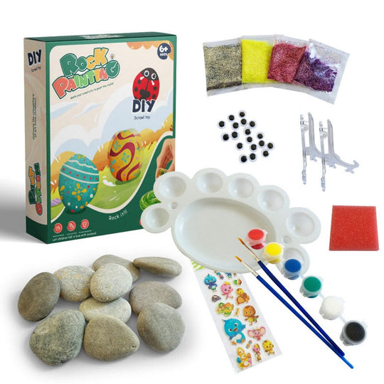 Kids Arts and Crafts 10 Cobblestone Painting Kit