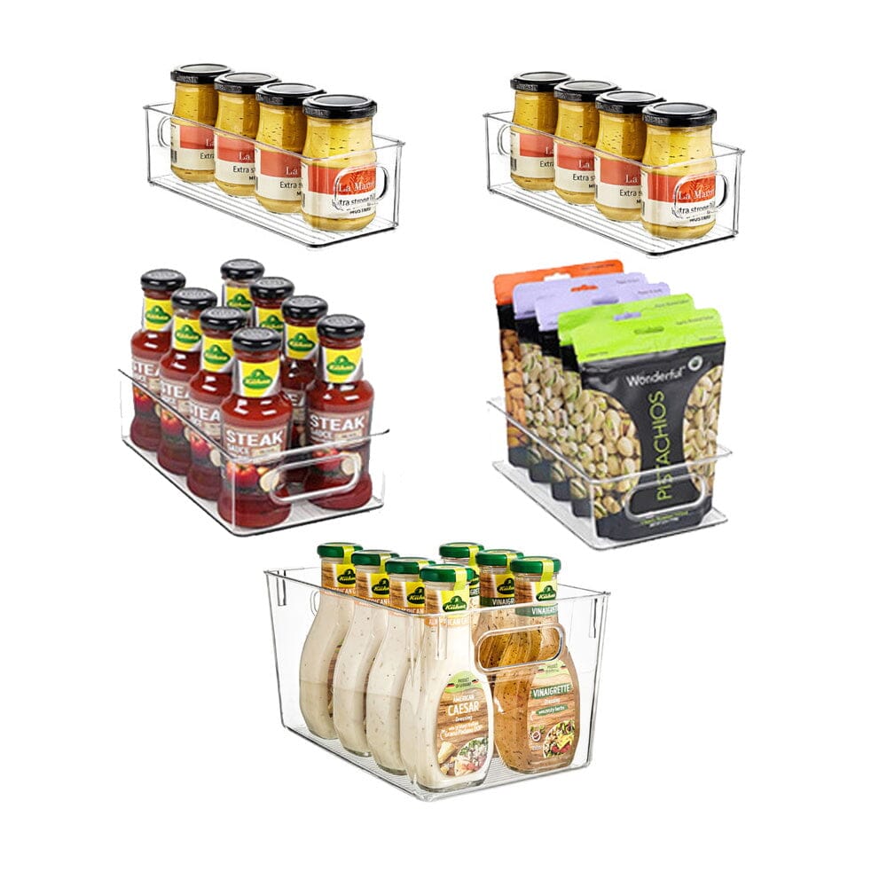5 pcs. Clear Refrigerator Organizer with Cutout Handles