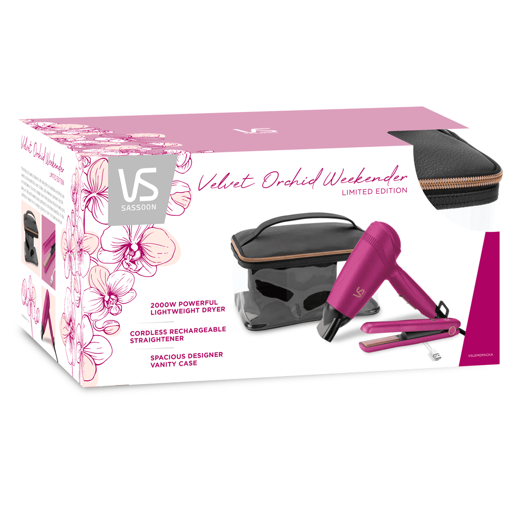 VS Sassoon Velvet Orchid Weekender Dryer and Straightener Pack