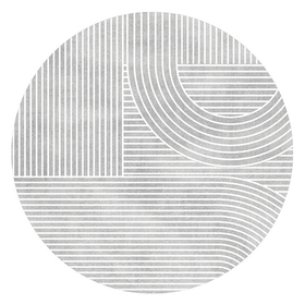 Maze Modern Abstract Non-Shedding Area Round Rug - 140cm