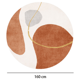 Autumn Modern Abstract Non-Shedding Area Round Rug - 160cm