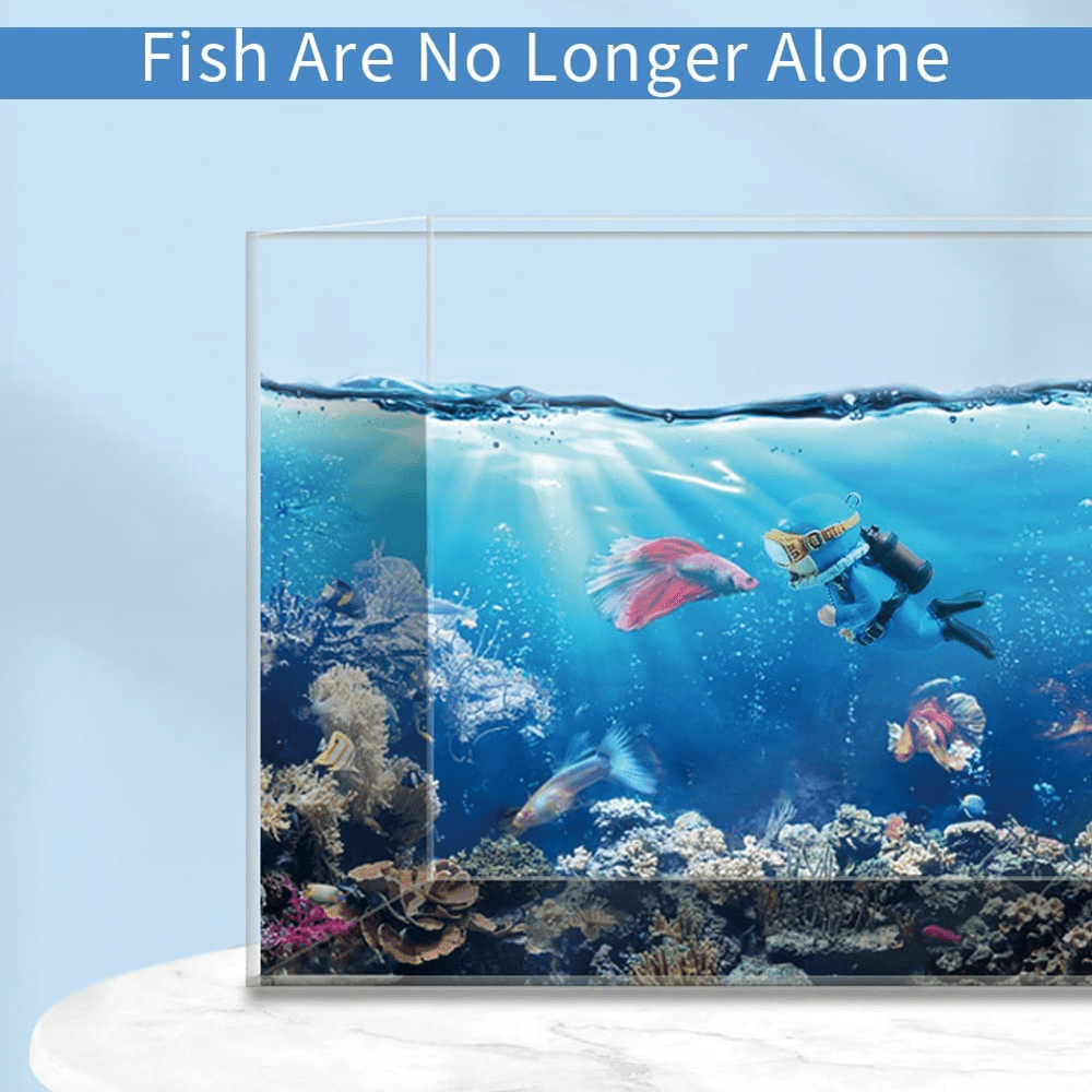 2pk Blue Diver Micro Fish Tank Aquarium Ornament