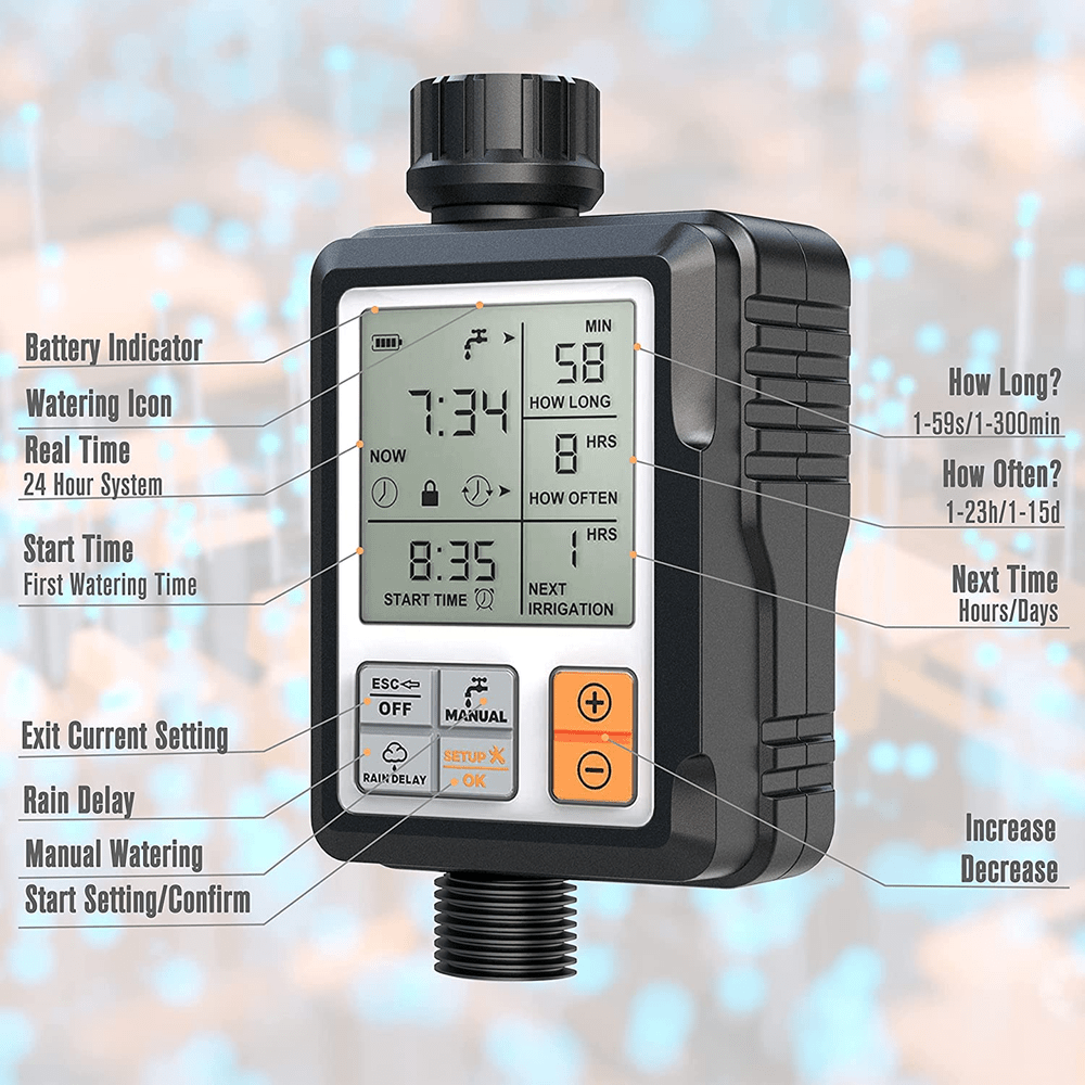 Single Outlet Water Timer for Garden Hose Faucet