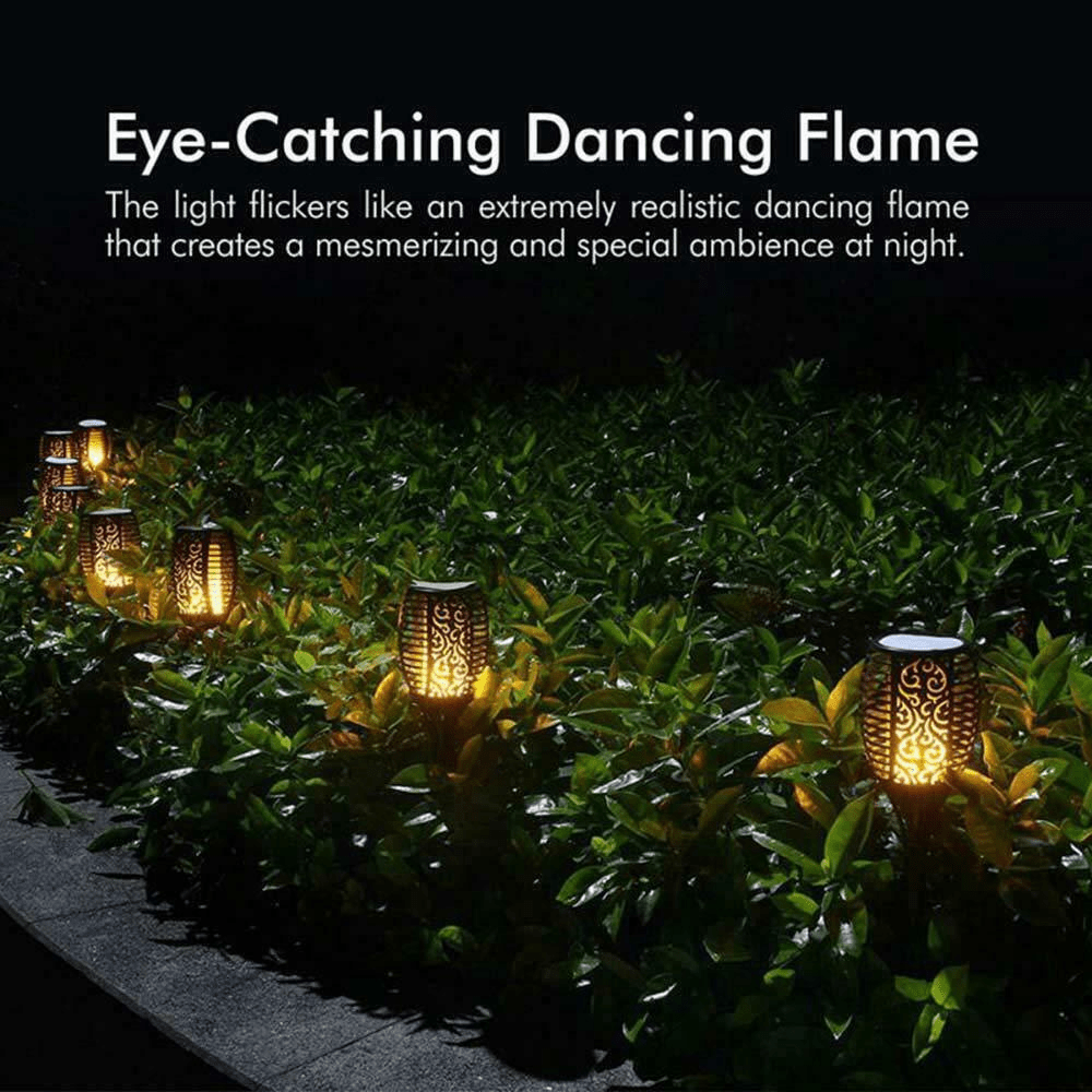 4pk of 12-LED Solar Power Flickering Flames Torches Lights