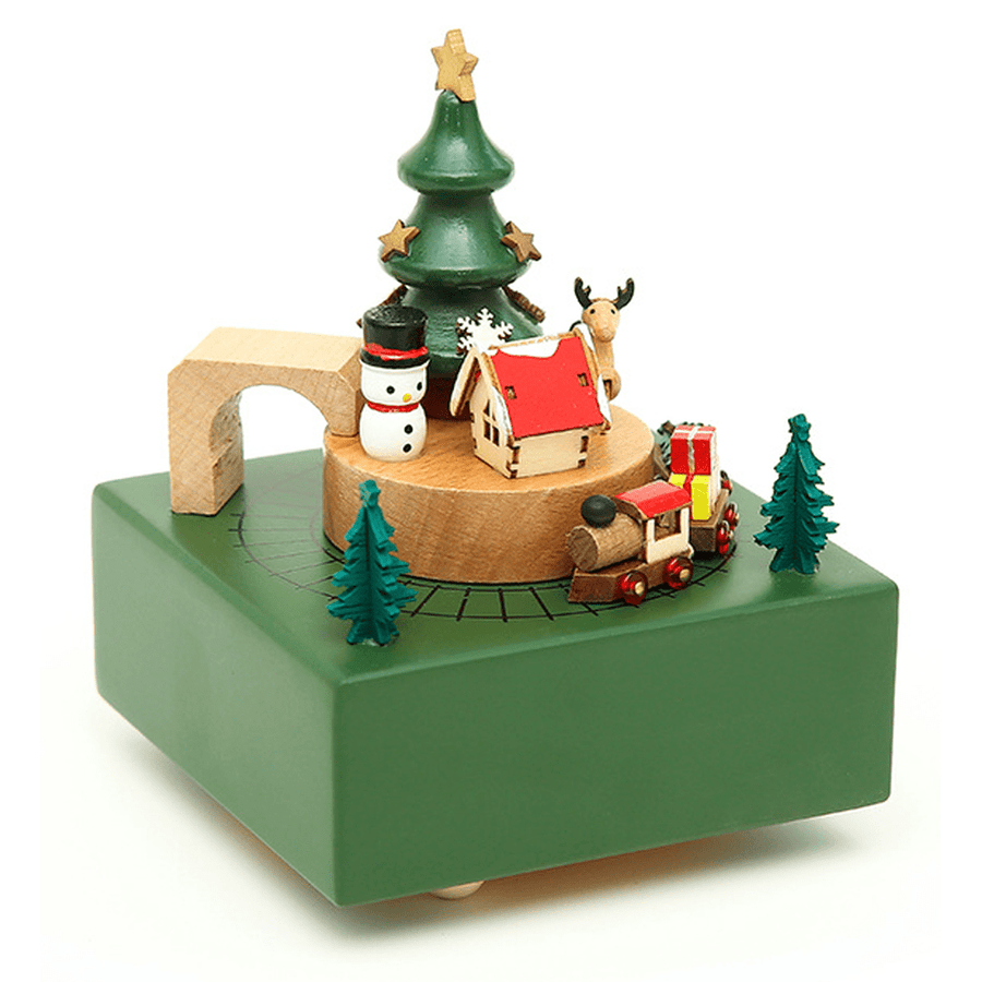 Musical Box Featuring Xmas Tree with Moving Magnetic Train