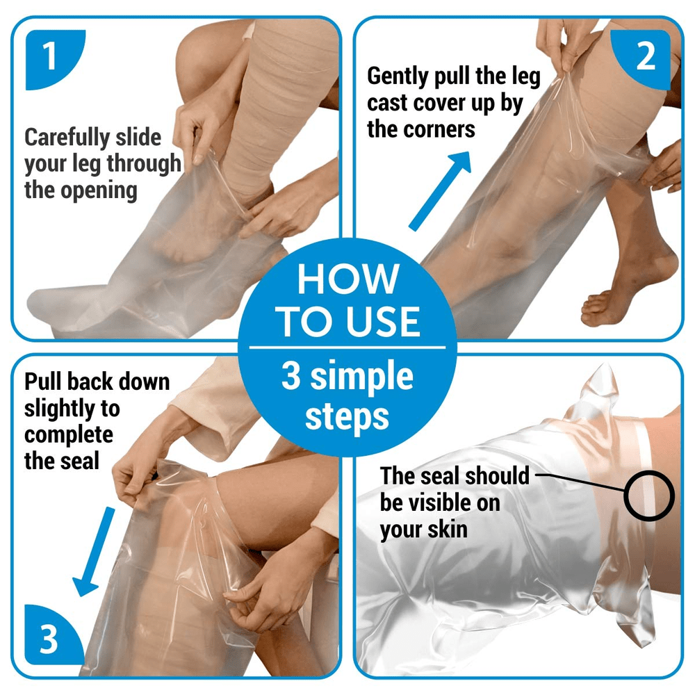 Leg cast cover deals