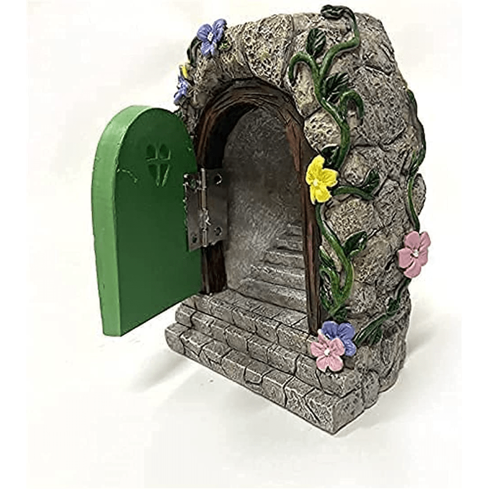 Miniature Fairy Garden Solar LED Stone Door