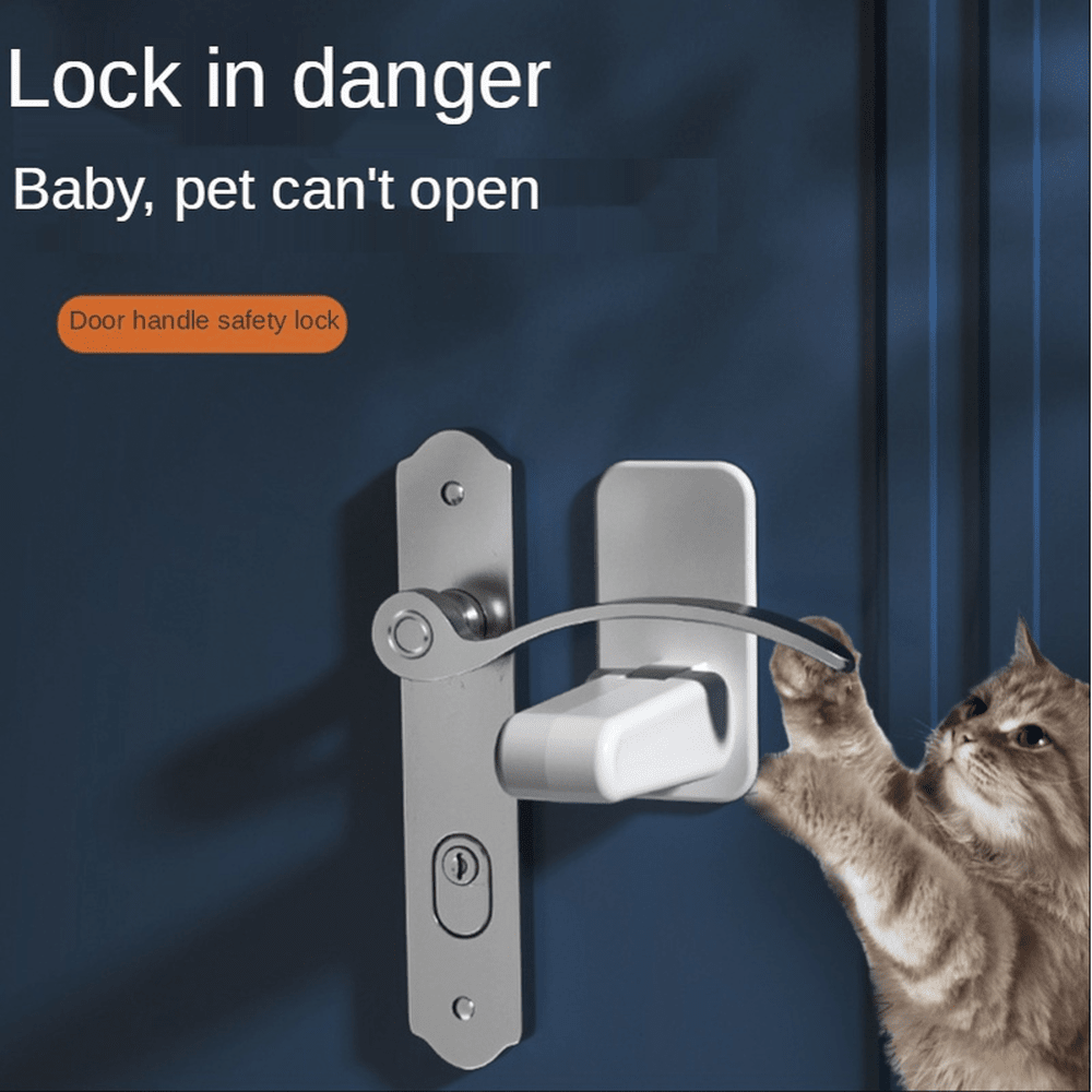 2pk Anti-open Smart Door Handle Lock/Stopper