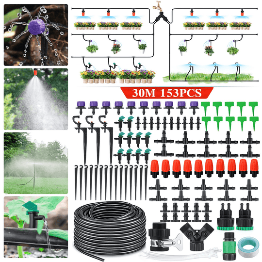 30M Patio Plant Watering Micro Drip Irrigation Kit
