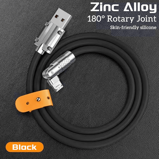 180cm 120W Fast Charge Cable - Lighting Black