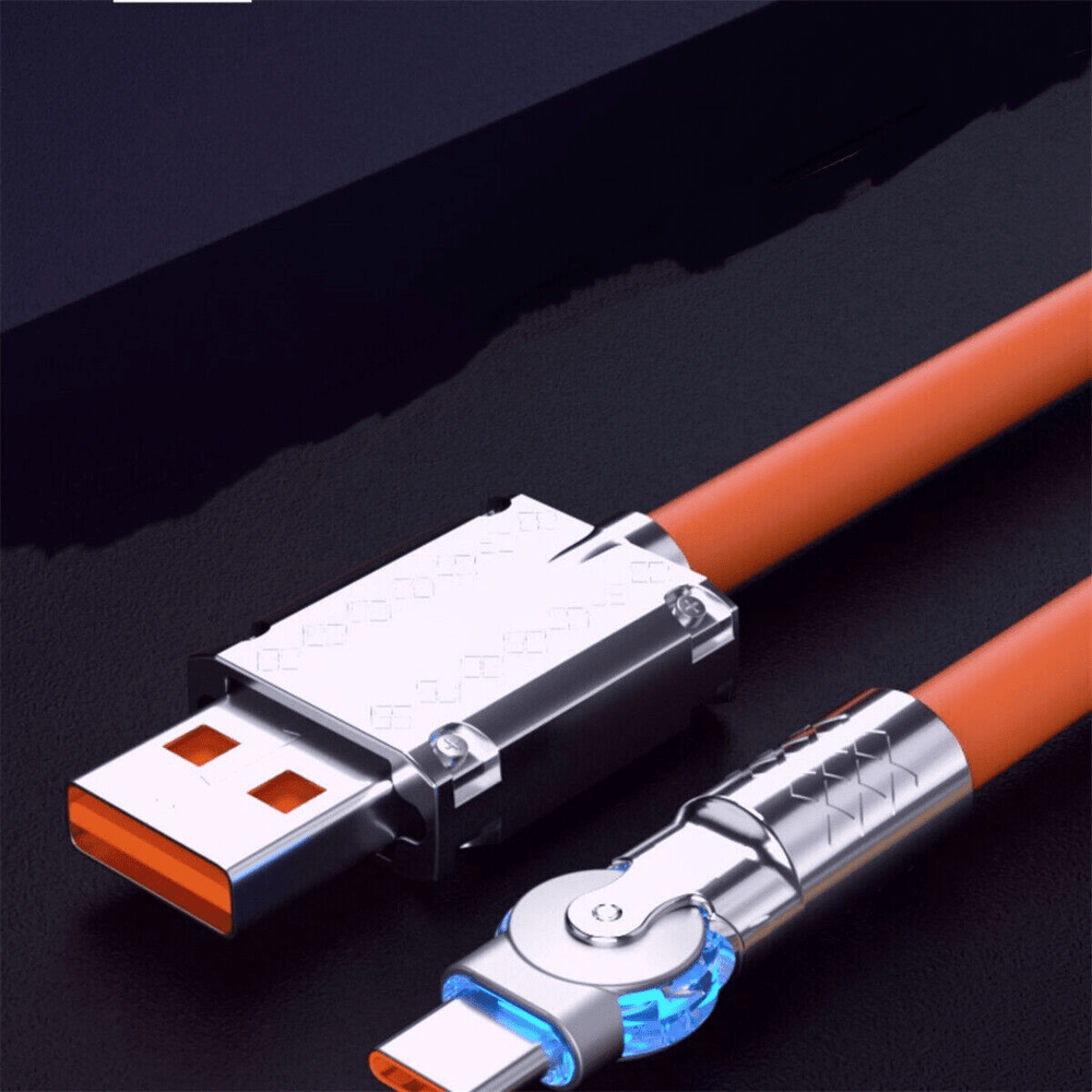 180cm 120W Fast Charge Cable - Type-C Orange
