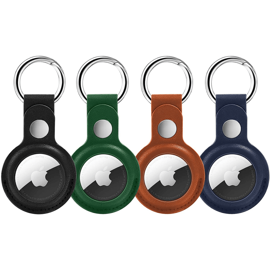 4pk PU Cover Holder Keychain Compatible with AirTag