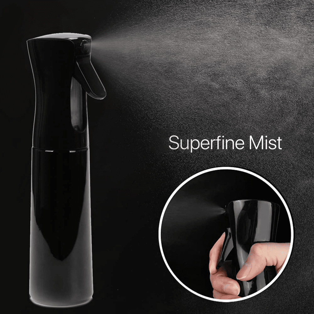 Continuous Spray Bottle for Hairstyling/Cleaning/Gardening 300mL - Black