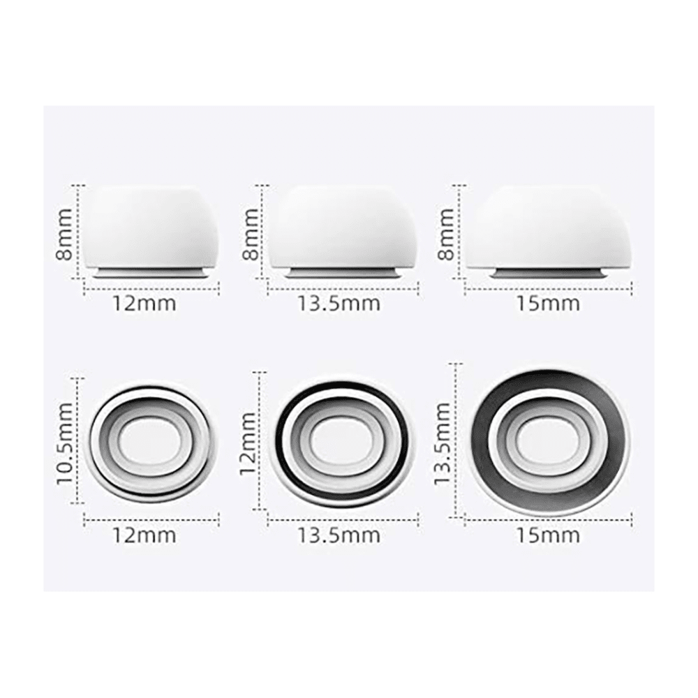 3 Pairs Replacement Ear Tips Compatible with Airpods Pro 1,2 (S/M/L)