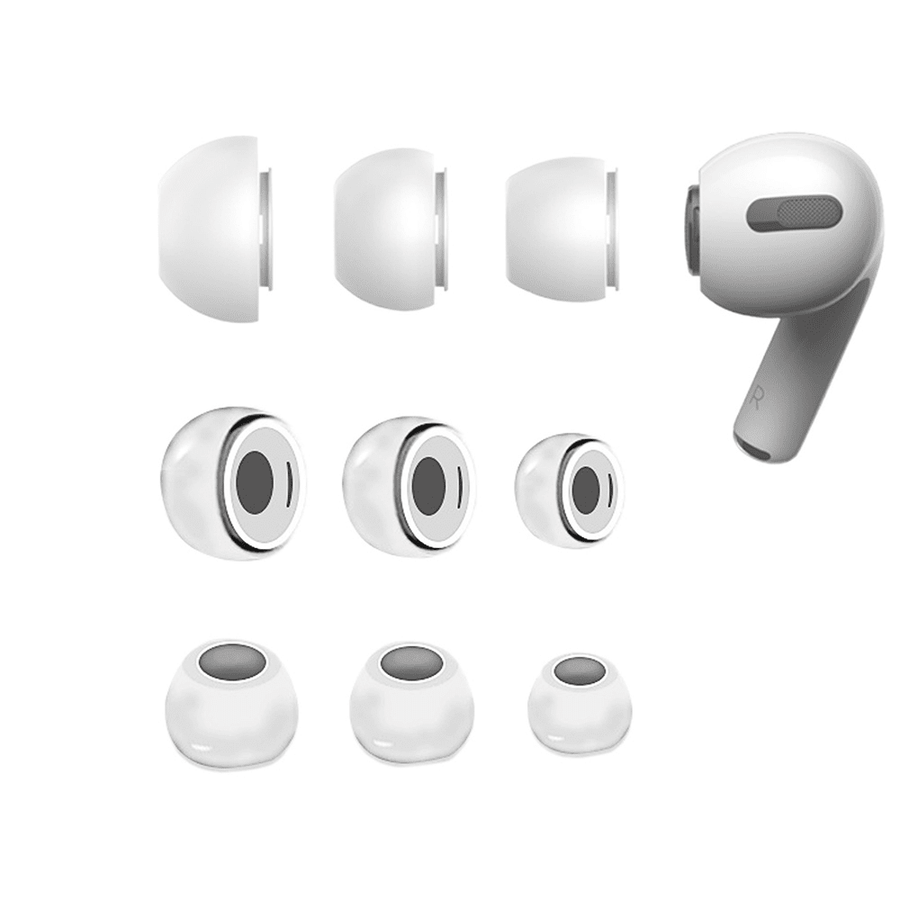3 Pairs Replacement Ear Tips Compatible With Airpods Pro 1,2 (S/M/L)