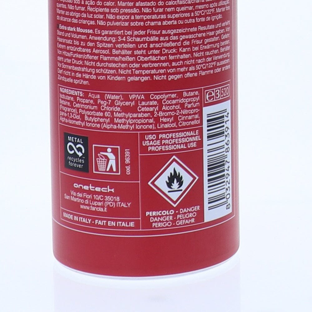 Fanola Styling Tools Total Mousse Extra Strong Hair Mousse 400mL Brands