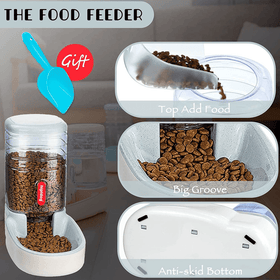 3.8L Auto Food Feeder and Water Dispenser Set
