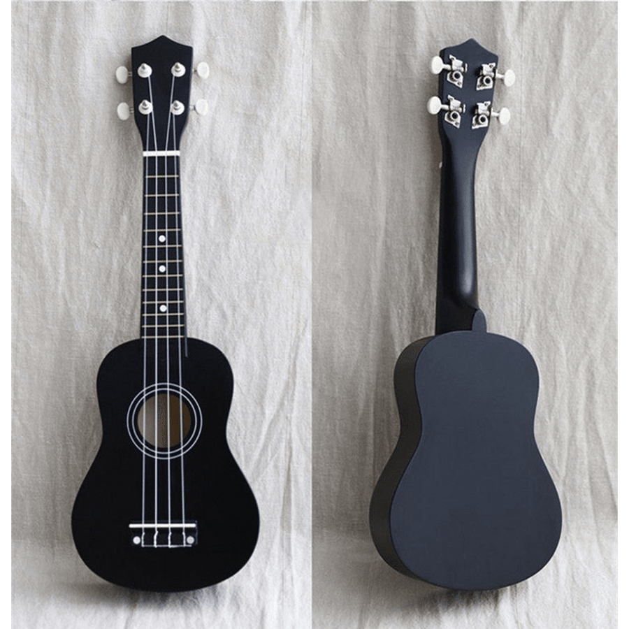 21" Ukulele Basswood Acoustic Mini Guitar - Black