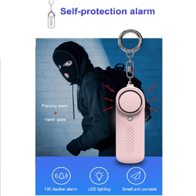 Safe Personal 130dB Self Defense Keychain Alarm - Pink