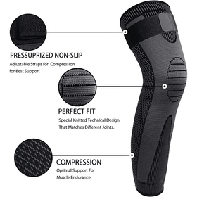 Long Knee Brace Compression Sleeve - XL