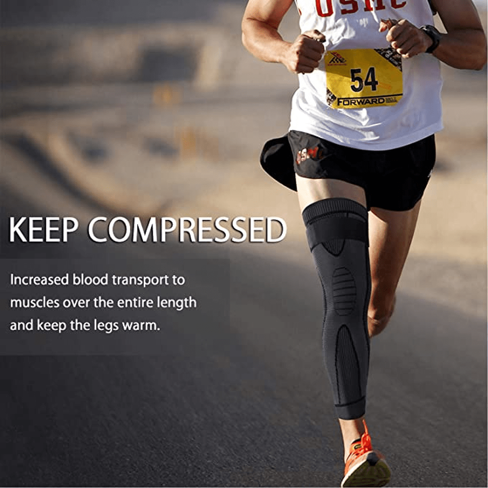 Long Knee Brace Compression Sleeve - Large