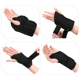 Carpal Tunnel Wrist Brace Support with Metal Stabilizer - Left (S/M)