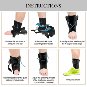 Support Brace for Ankle Sprains - Large