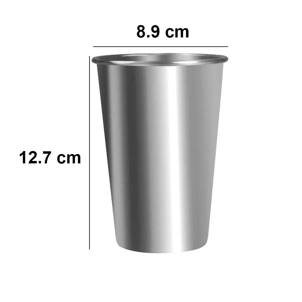 5pk Stainless Steel Pint Shatterproof Cups