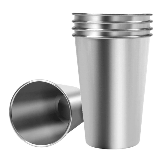 5pk Stainless Steel Pint Shatterproof Cups