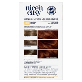 CLAIROL nice'n easy PERMANENT Hair Colour - 4.5RB Reddish Brown