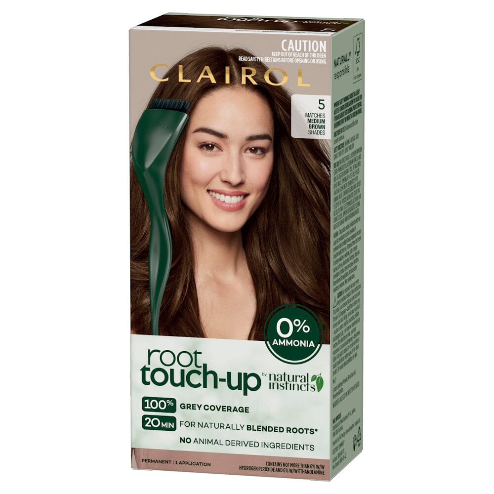 CLAIROL Natural Instincts root touch-up PERMANENT Hair Colour - 5 Medium Brown