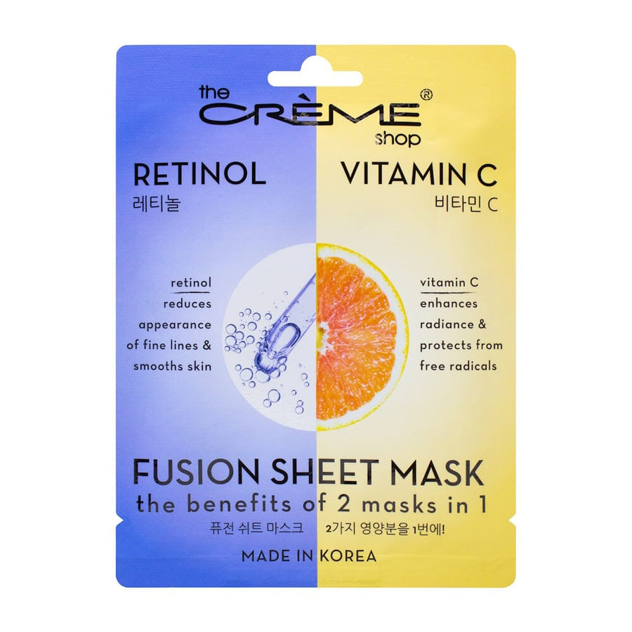 the CRÈME shop Retinol & Vitamin C Fusion Sheet Mask