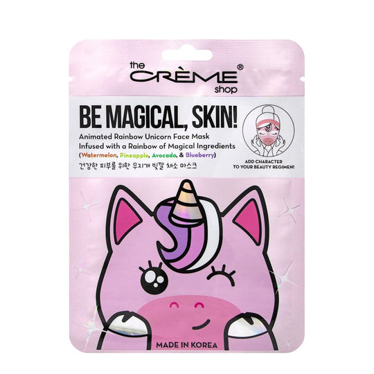 the CRÈME shop Be Magical, Skin! Animated Rainbow Unicorn Face Mask
