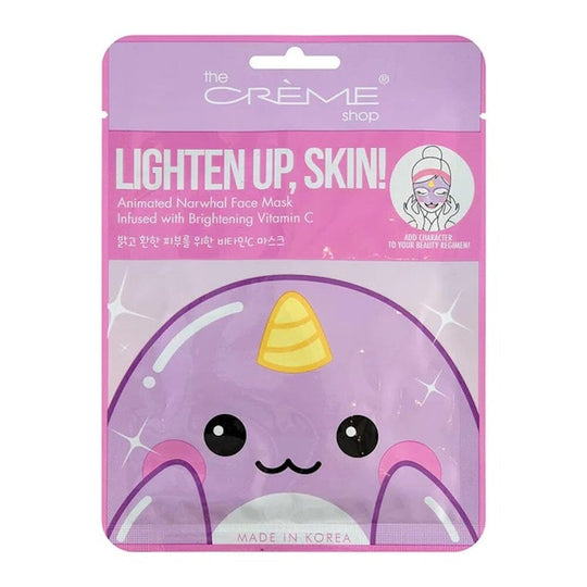 the CRÈME shop Lighten Up, Skin! Animated Narwhal Face Mask