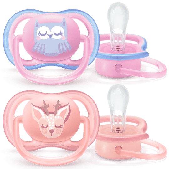 Philips Avent 2pk 0-6m Soother Ultra Air - Pink
