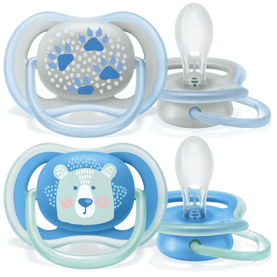 Philips Avent 2pk 6-18m Soother Ultra Air - Blue