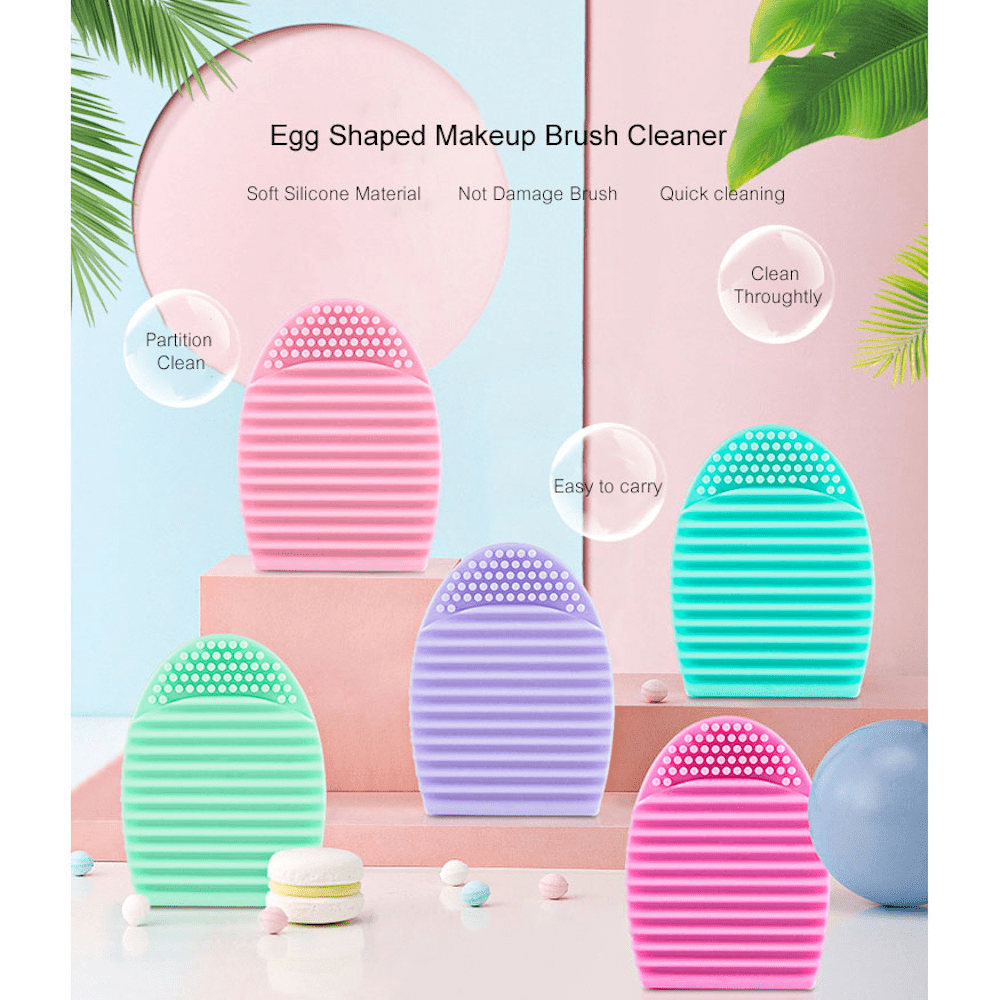 4 pcs. Makeup Brush Cleaner Mat Silicone Cosmetic Cleaning Pad