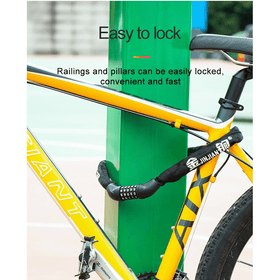 5 Digit Combination Anti Theft Bicycle Chain Lock - Orange