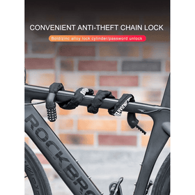 5 Digit Combination Anti Theft Bicycle Chain Lock - Orange